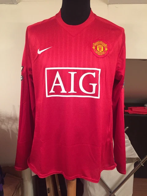 MANCHESTER UNITED WAYNE Rooney Long Sleeved 2008-09 match worn
