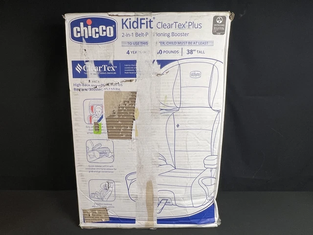 Chicco KidFit ClearTex Plus 2-in-1 Belt Positioning Booster Car Seat Ex 1/30 New