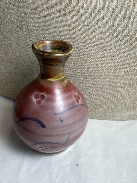 Lovely miniature pottery vase artisan signed