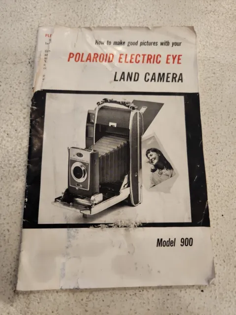 Polaroid Electric Eye Land Camera Model 900 Users Manual - Vintage