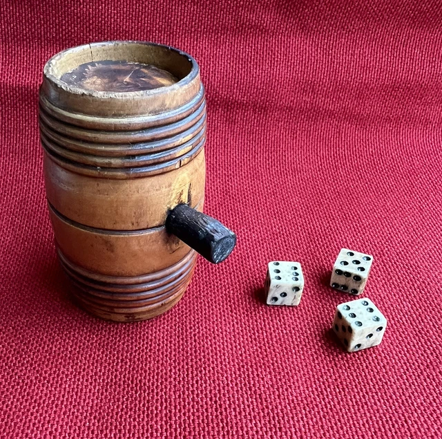 JEU DE DES A 421 Jouer En Os Comptoir Bistrot Ancien Art Populaire