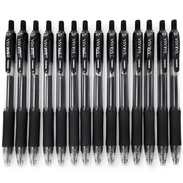 Lot De 10 Stylos à Bille Zebra Doodler'z - Encre Gel Noire 1.0 Mm, Corps Noir, Pour École/Bureau - 5