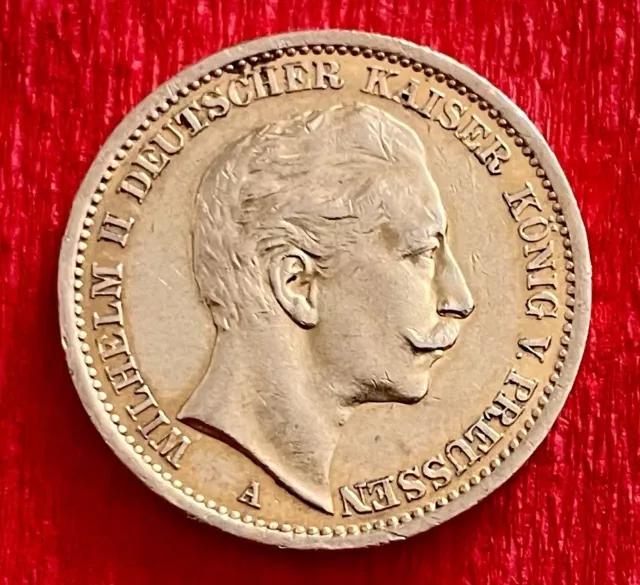 20 Mark Deutsches Kaiserreich 1906 A Gold, Selten, Wilhelm II Deutscher Kaiser