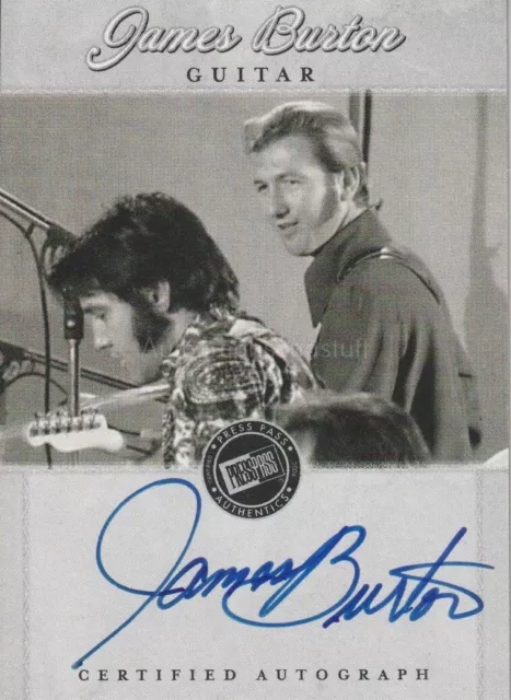 James Burton Hand Signed Card, Autograph Guitarist Elvis Presley TCB Band