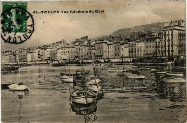 CPA TOULON General View of the Quai (337704)