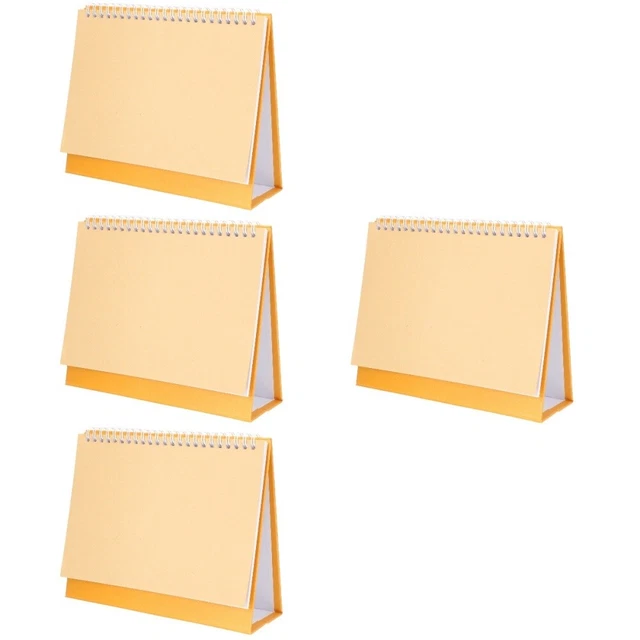 4 Sets Calendario Tavolo Vuoto Fai Te Ferro Battuto Alunno Desktop Flip Mensile
