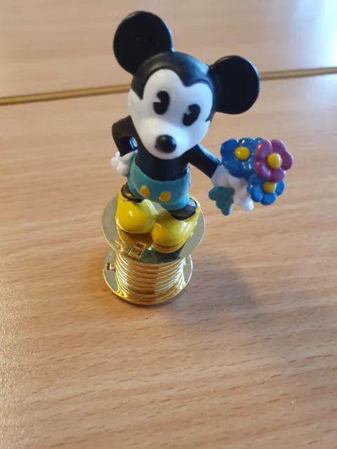 personnage Mickey bouquet de fleurs sur ressort bullyland