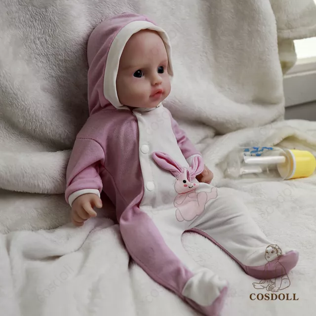 COSDOLL 16.5" Reborn Baby Cute Newborn Doll 4.85LB Platinum Silicone Baby Dolls 3