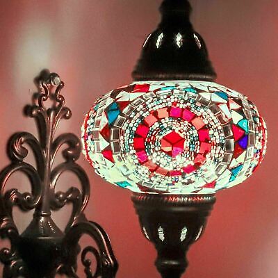 Lampe applique murale turque en mosaïque marocaine multicolore Tiffany grande 2