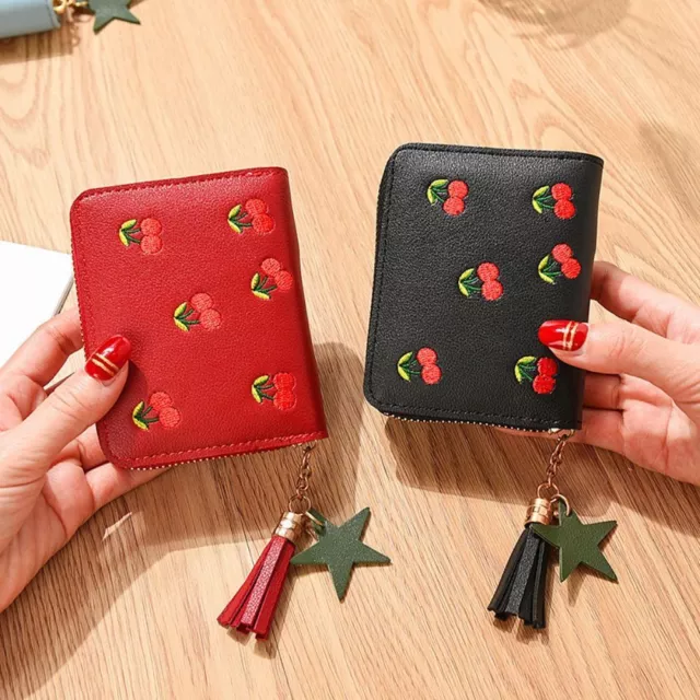 Women's Wallet Tassel Mini Coin Purse Short Small Wallet Credit Card Holder