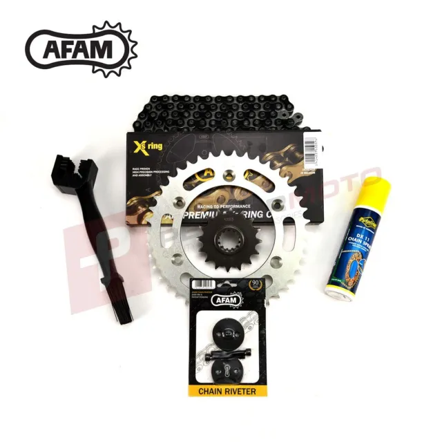 AFAM empfohlenes schwarzes Ketten- und Kettenrad-Kit passt Honda TRX400EX Sportrax 00-04