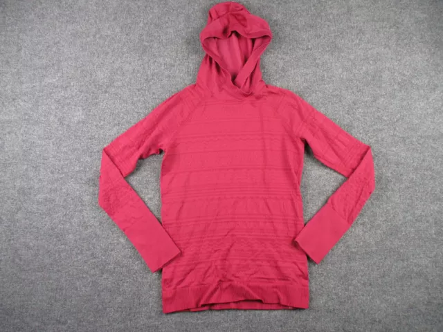 Lululemon Shirt Womens 6 Pink Long Sleeve Pullover Swiftly Hooded Thumbholes