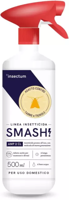INSETTICIDA SPRAY TIGNOLE Antitarme Vestiti Smash! 2X 500Ml