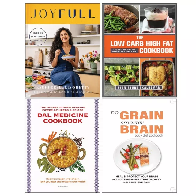 JoyFull (HB), Dal Medicine Cookbook,No Grain Smarter, Low Carb High Fat 4 Books