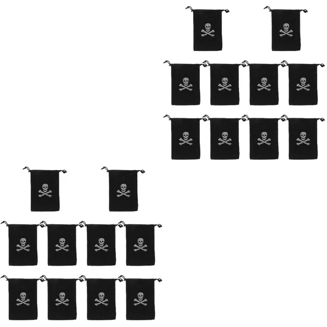 20 pz sacchetti pirati con cavo poliestere bambino sacchetti caramelle