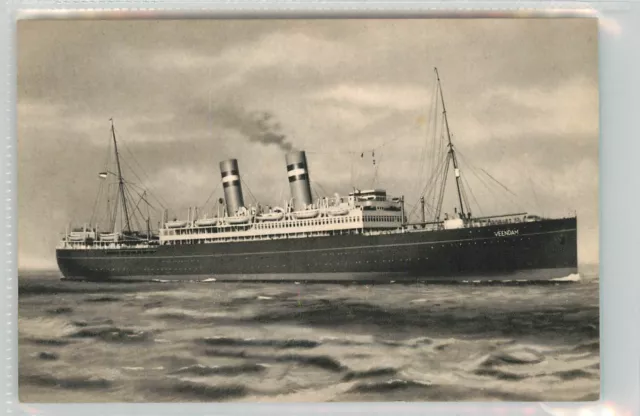 Ss Veendam - Holland-America Line - Postcard