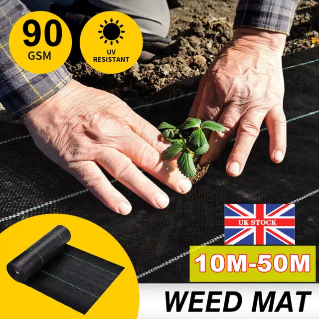 Weed Control Fabric Heavy Duty Ground Cover Membrane Sheet Garden Landscape Mat