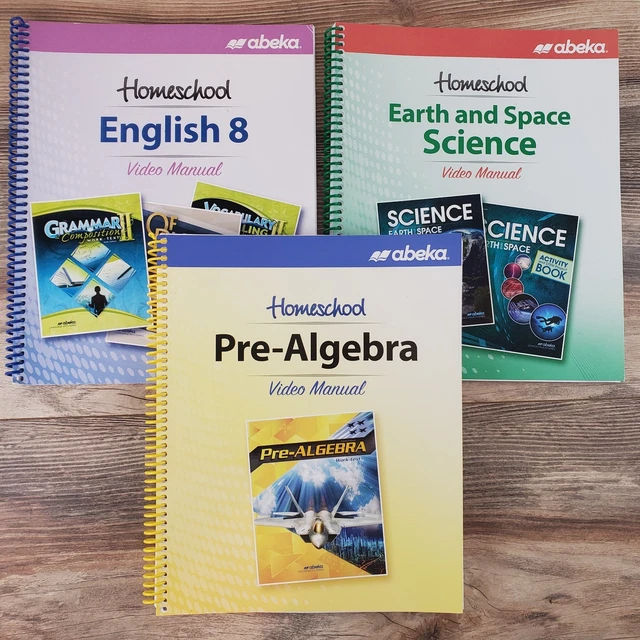 ABEKA HOMESCHOOL VIDEO Manual English 8, Pre-Algebra, Earth and Space ...