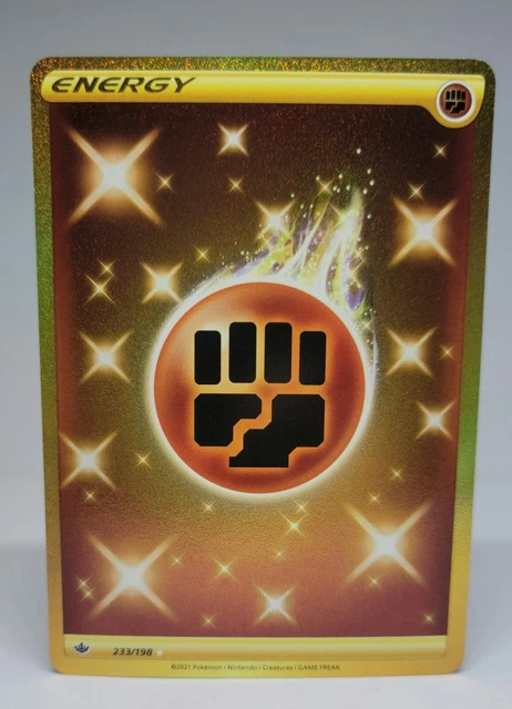Fighting Energy 233/198 Gold Secret Rare Full Art Chilling Reign Pokemon Card NM