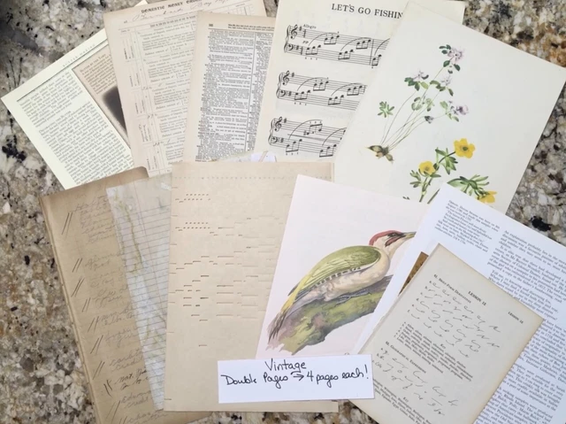 Paquete de muestreo de papeles de álbum de recortes, medios mixtos, diario basura, diario de arte