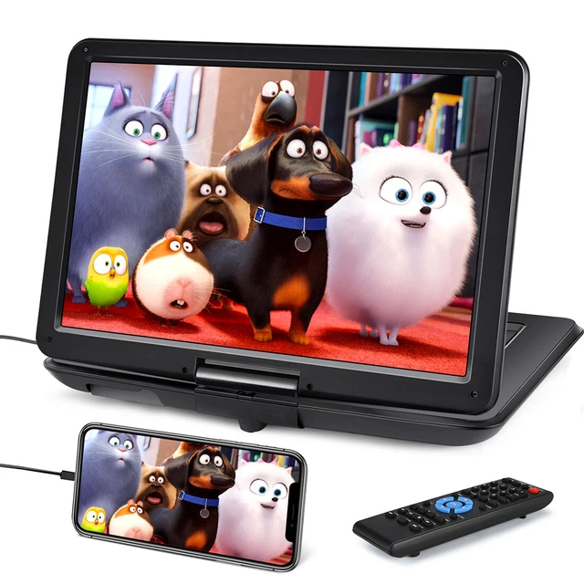 16"Tragbarer DVD Player Auto Monitor TV Bildschirm HDMI USB SD AV mit Handtasche