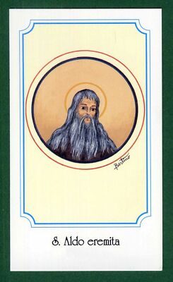 SAN ALDO EREMITA 10 GENNAIO SANTINO HOLY CARD 