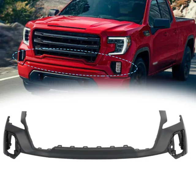 NEW For 2019 2020 2021 GMC Sierra 1500 Front Upper Bumper Cover Plastic 84542582