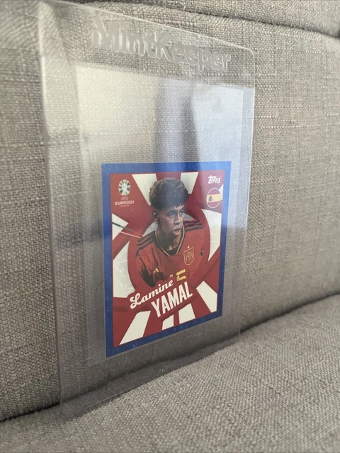 Autocollant Topps Euro 2024 Lamine Yamal - Version Parallel Blue - Collection Football