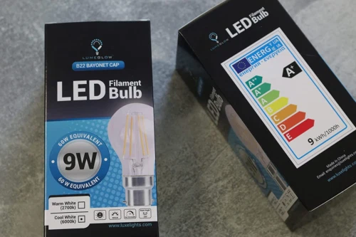 LumeGlow B22 Bajonettkappe LED Filament 3 Stück (1er Pack), kühlweiß 6000k 6