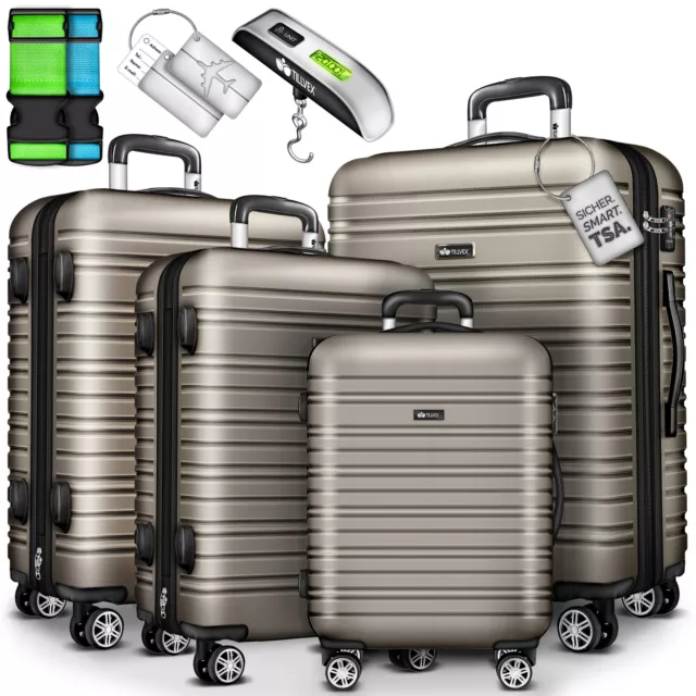 RETOURE Reisekoffer 4er Set Koffer Hartschale Trolley Kofferset Tasche S-M-L-XL