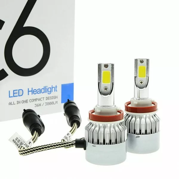 COPPIA LAMPADE LED AUTO FARI 9005 Hb3 MOTO LAMPADINE 36W LUCE BIANCA 6000k FARO