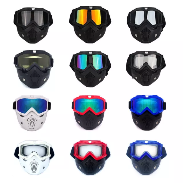 Protective Goggles With Mouth Filter Work Safety Face Mask Detachable Glasses 2