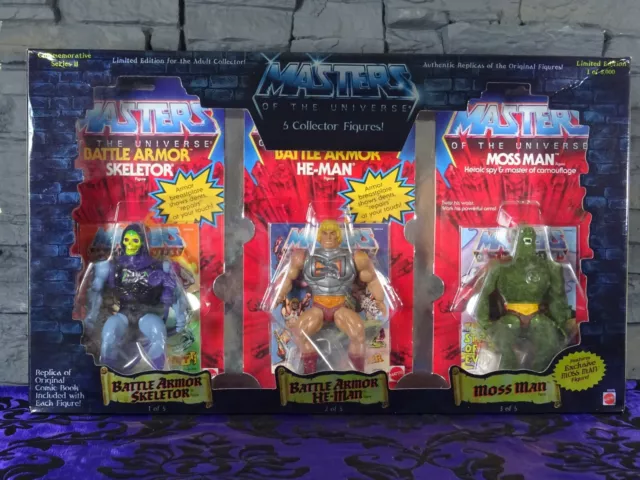 MOTU Masters Of The Universe Commemorative 5 Pack He-Man, Skeletor, Moss Man...