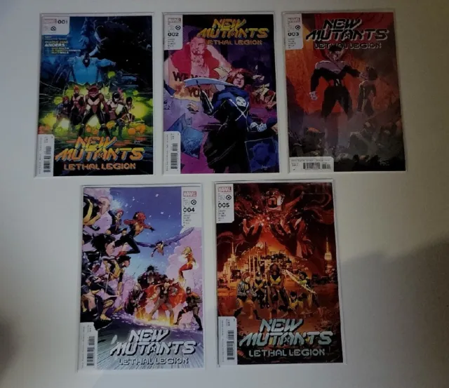 🔑New Mutants: Lethal Legion (2023) #1-5 Vf Complete Series Set X-Men Marvel
