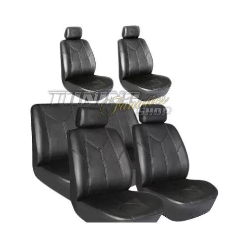 4x Asiento + Banco Cuero Artificial Funda de para Cubiertas Coche Van Bus #26