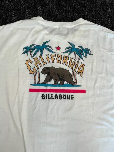 Billabong California Republic Cali Bear Graphic  Oversized T-shirt Tee Sz LG 3