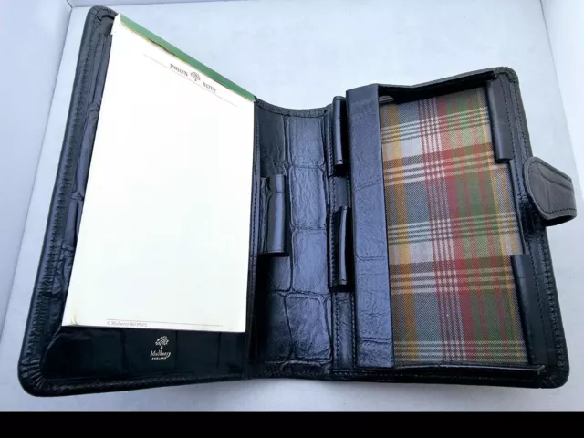 Mulberry Congo Black Leather Palm Pilot PDA Wallet Organiser Case Document