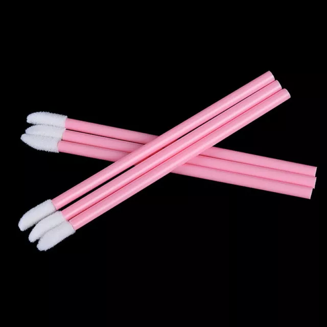 100 Pcs Lip Gloss Brush Disposable Wands Lipstick Applicator Brushes Beauty Tool