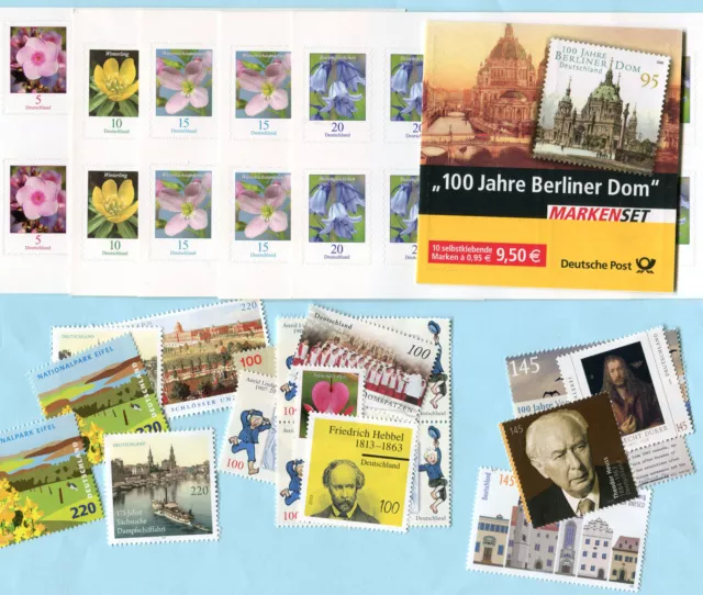 Deutschland gültige postfrische Briefmarken , Frankaturwert 91,90 €