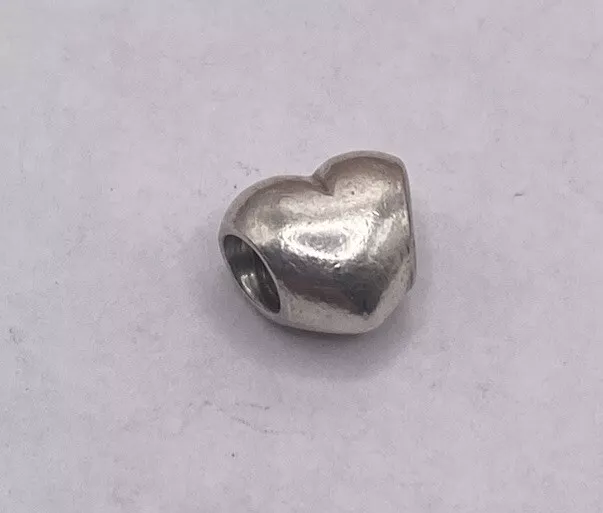 Chamilia Sterling Silver And Cz Heart Bead Charm