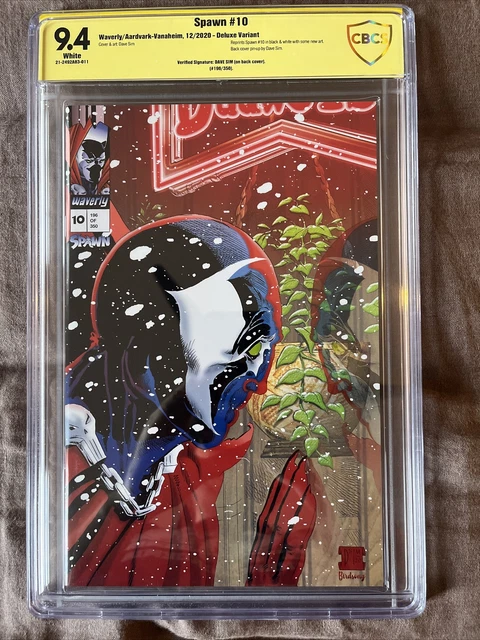 “Spawn” #10 CBCS 9.4 (Image) Deluxe Variant Dave Sim Signed CGC (9.8) Cerebus