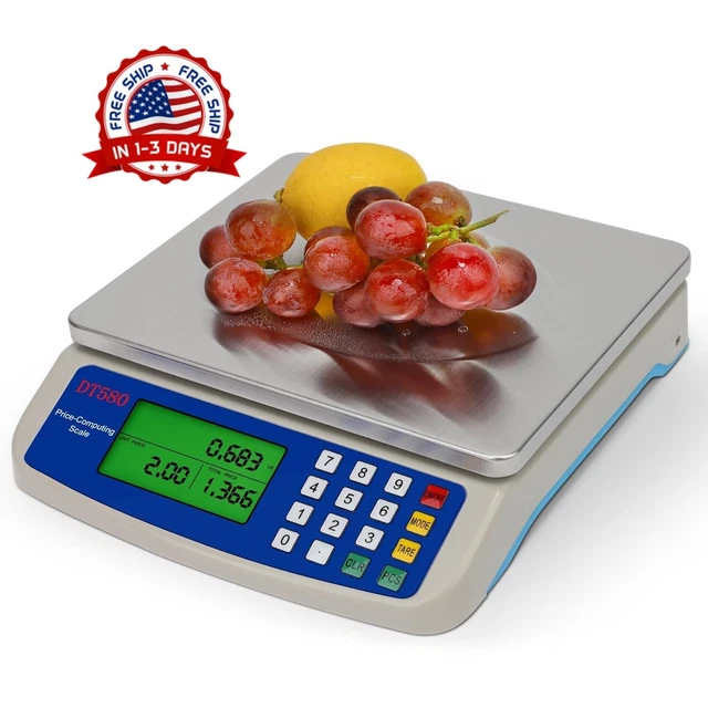 Pesar Tools BALANZA DIGITAL COMMERCIAL 66 Libras 30 kg De Cocina Bascula Para Pesar ...