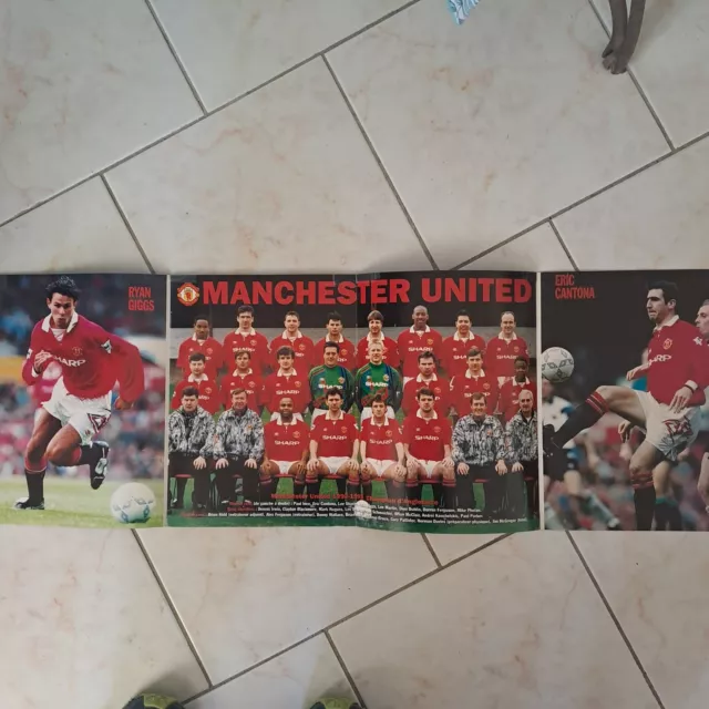 Poster Manchester United 1993 Foot Football Soccer vintage affiche 93 Man utd