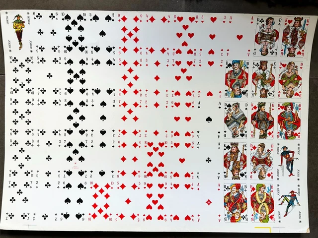 Planche De 40 Cartes à Jouer E.Pignalosa Napoli - Tarot Italien - Occasion
