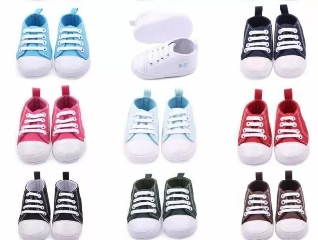 Moda Bambino Bambina Tela Scarpe Neonato Suola Morbida Culla Prewalker 0-12M