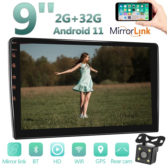 Android 11 Car Stereo GPS Navi MP5 Player 9" Double 2Din WiFi Quad Core Radio US