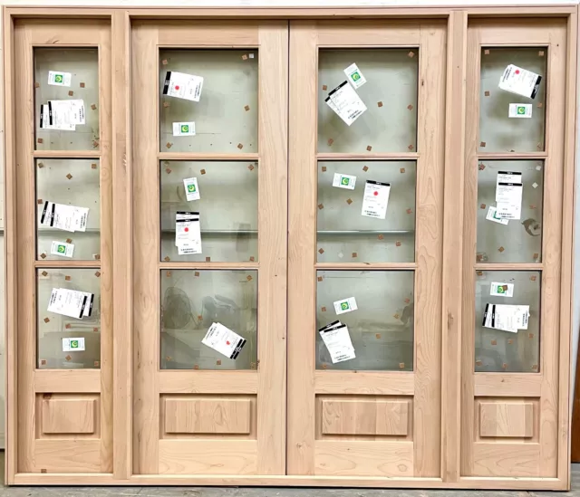 Double French door side lites solid alder or choose maple mahogany oak poplar