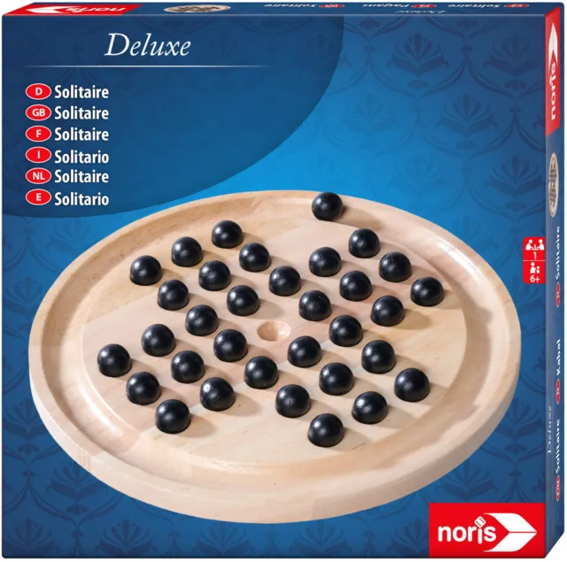 Noris Familienspiel Strategiespiel Deluxe Solitaire 606102032