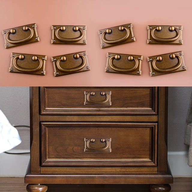 8pcs 3" Dresser Pulls Drawer Pull Handles Antique Bronze Bail Cabinet Pulls