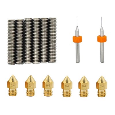0,4 mm SOFFIAGGIO ugelli mk8-testina di stampa TUBI TRAPANO-Kit per Anet a8 STAMPANTE 3d 